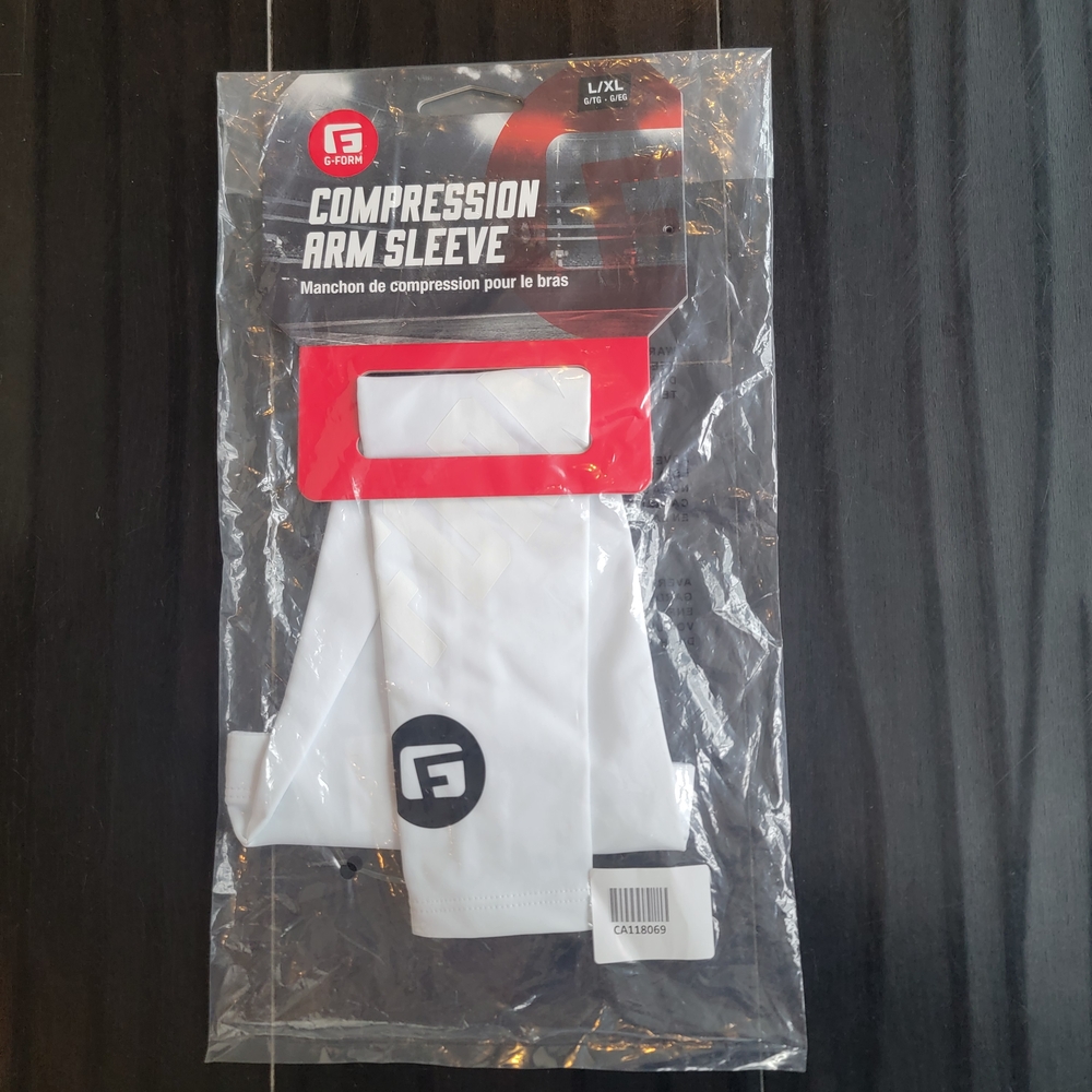 White Compression Arm Sleeve